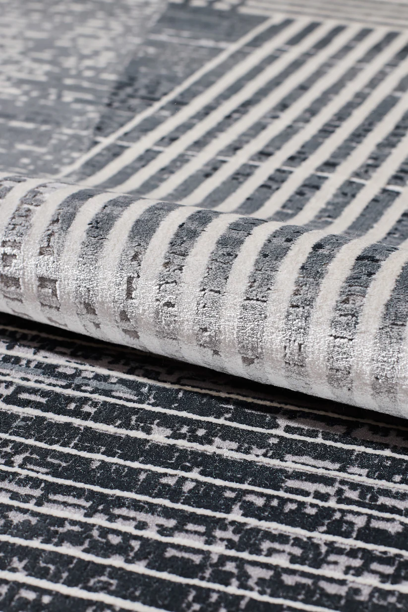 Graphite Grid Contemporary Halı - M511A - Görsel 3