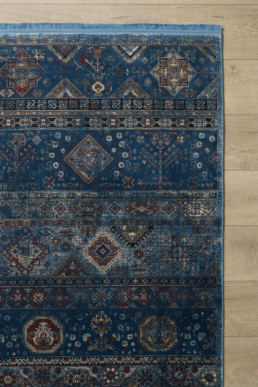 Bohemian Tracery Halı - Mavi - 2221B - Görsel 2