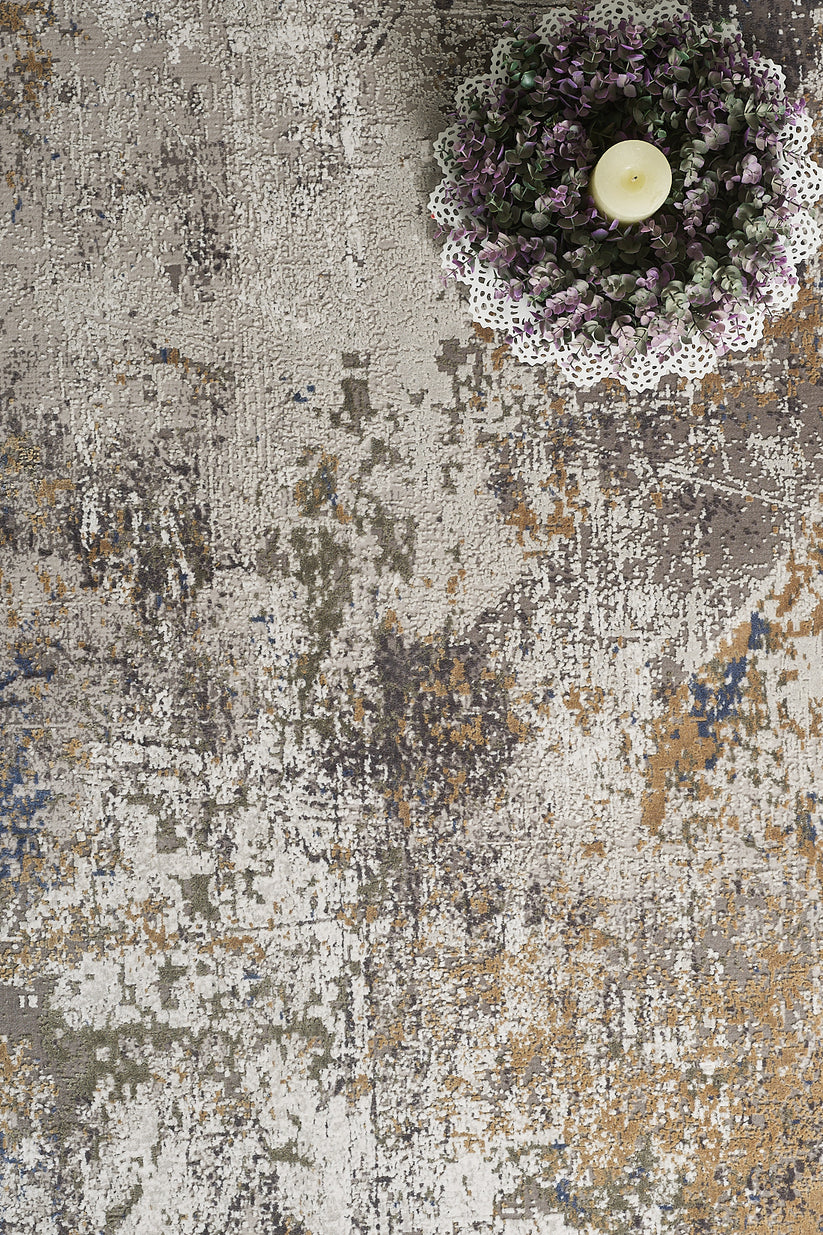 Rustic Brown Palette Soyut Desenli Halı - NV010 - Görsel 2