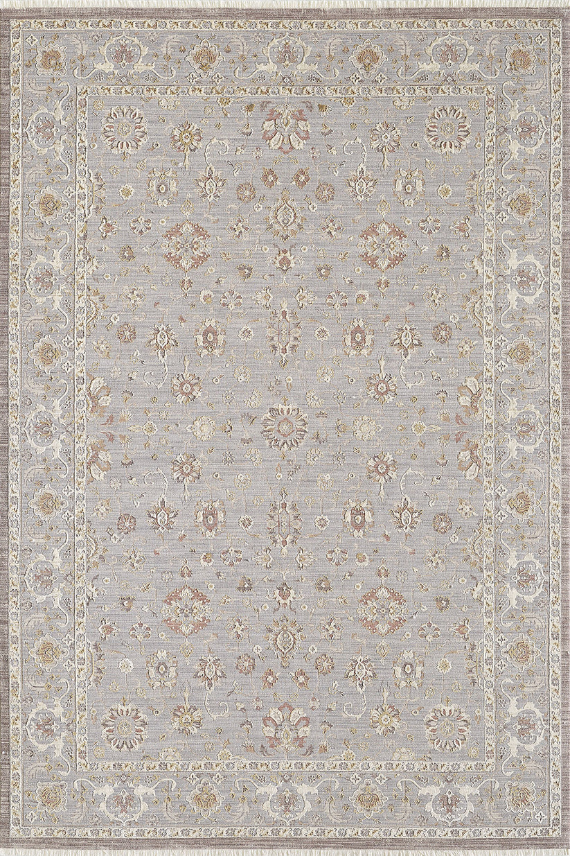 Timeless Petals Uşak Halısı - Gümüş - M621O