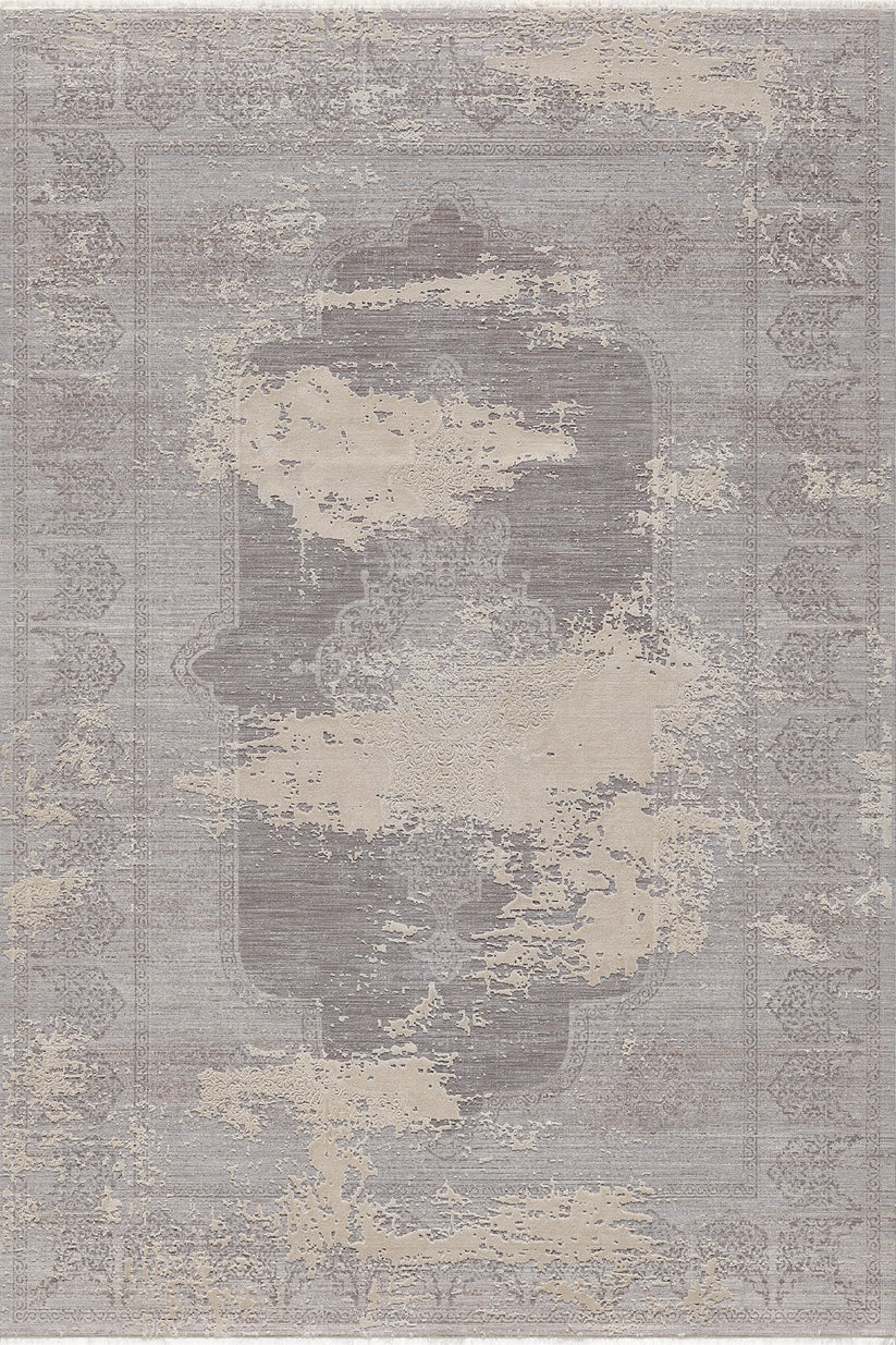 Old World Elegance Modern Halı - Gri - M677N