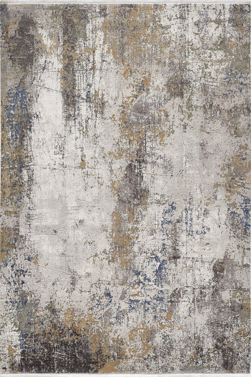 Rustic Brown Palette Soyut Desenli Halı - NV010