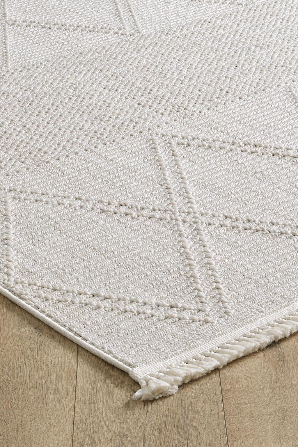 Serenity - Antique White Saçaklı Tozumaz Antialerjik Halı - Görsel 3