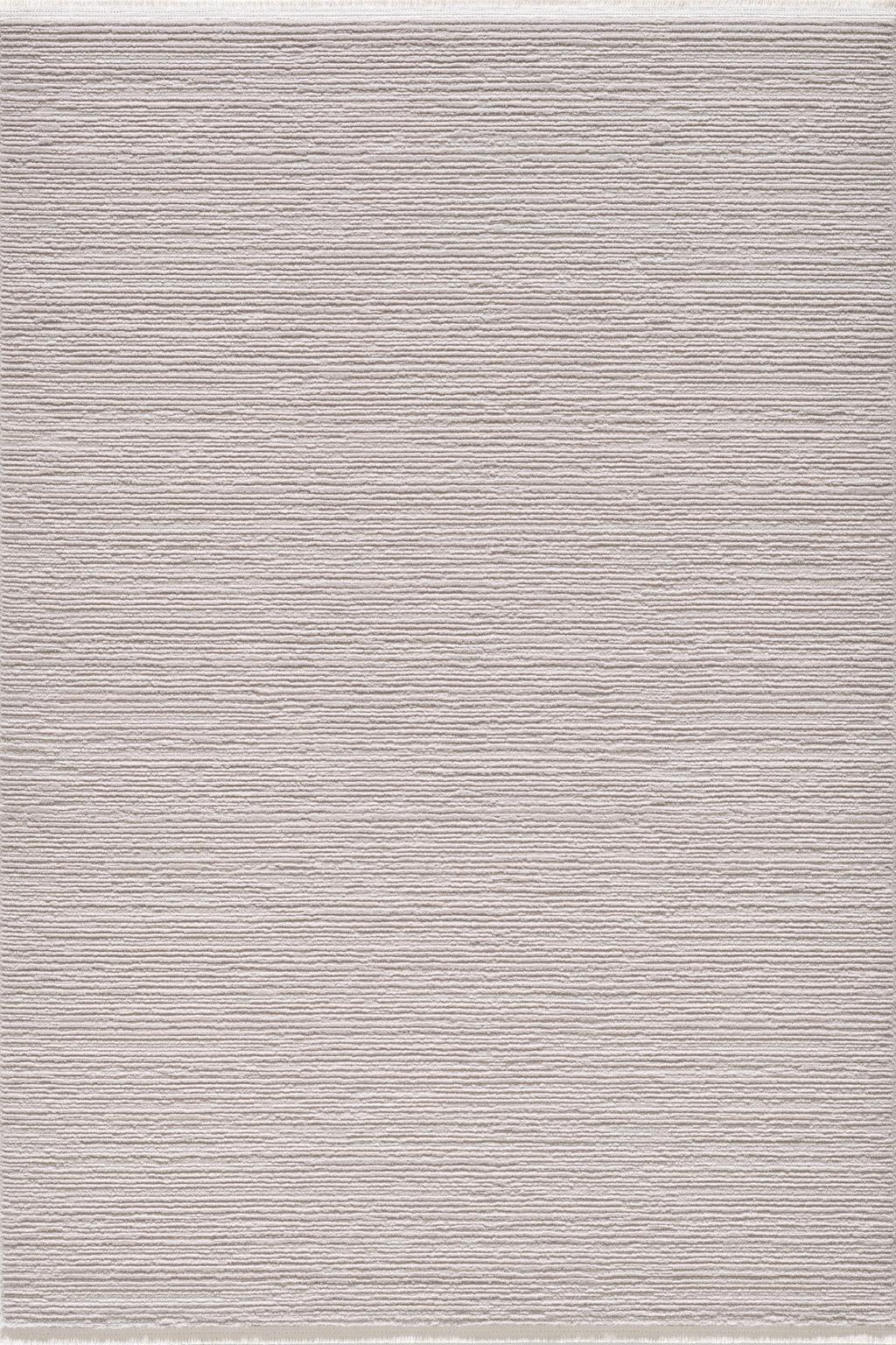 Nera - Silver Takma Saçaklı Modern Salon Halısı - Kişiye Özel Ölçü